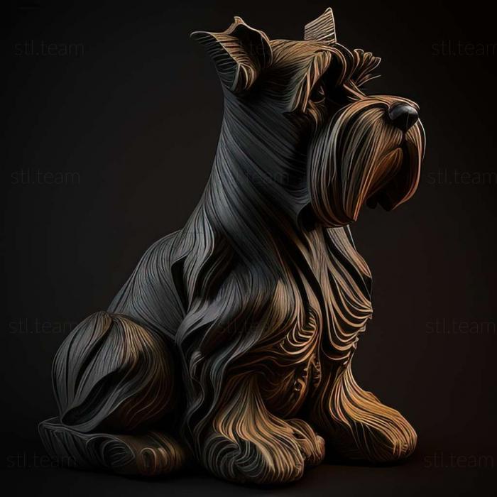 3D model Zwergschnauzer dog (STL)